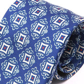 Adolfo Blue Boxed IMS Medallion Tie - Tie Doctor